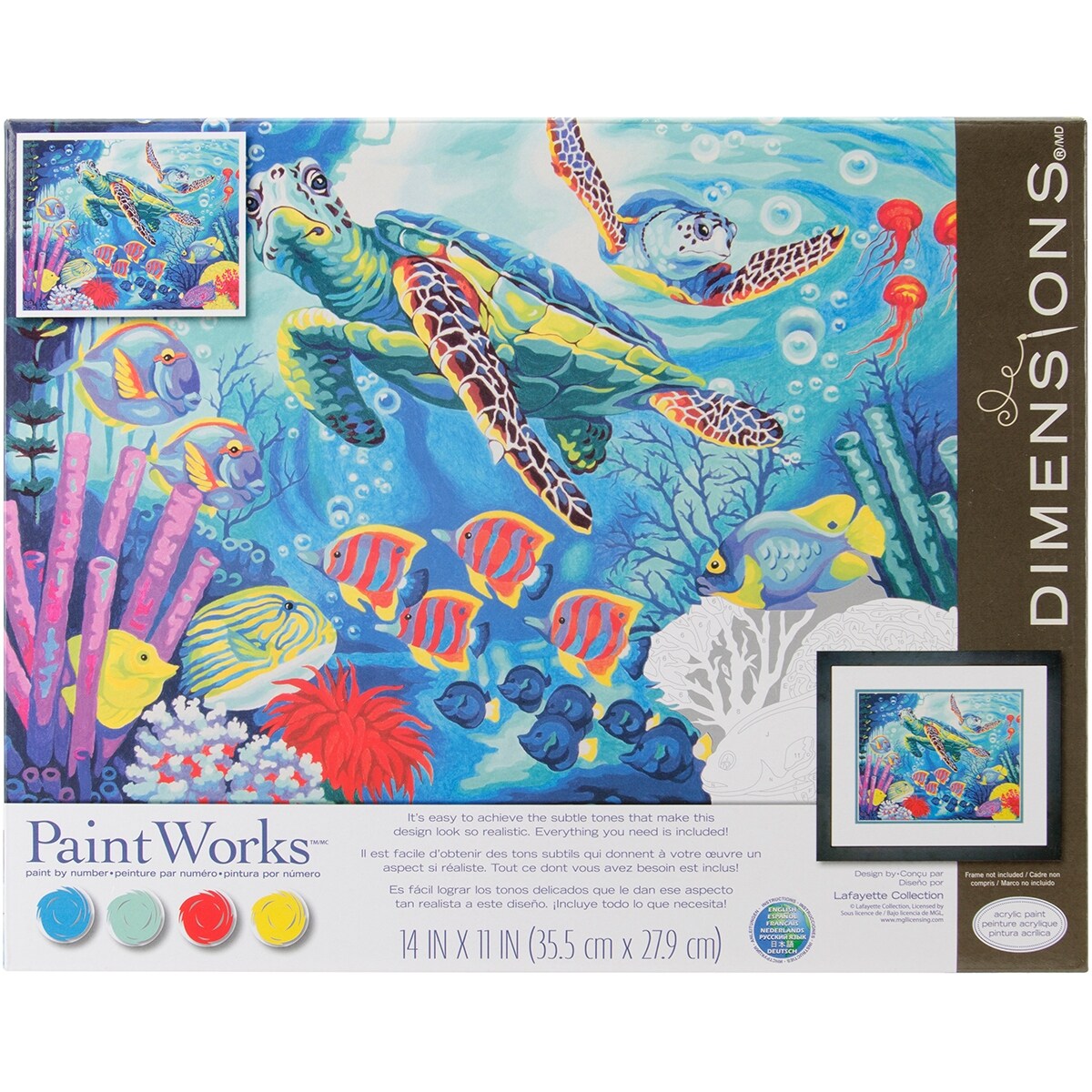 Shop Paint Works Paint By Number Kit 14 X11 Sea Turtles