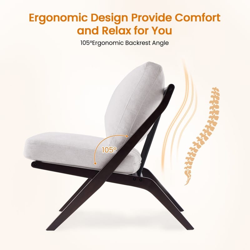 Modern Minimalist Solid Wood Lounge Chair