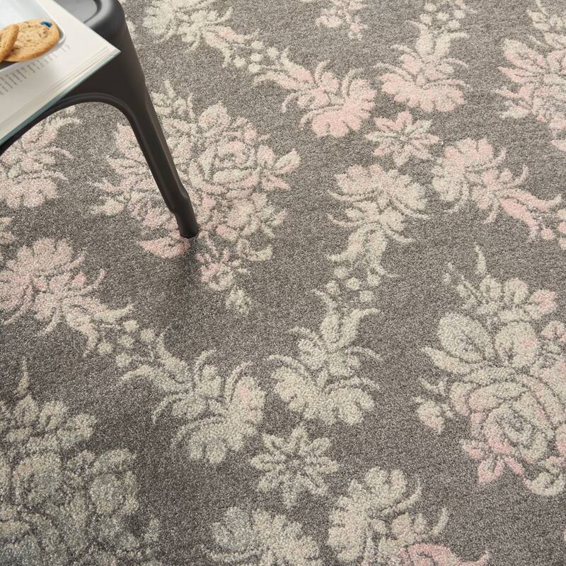 Nourison Tranquil French Country Floral Damask Area Rug