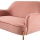 preview thumbnail 66 of 117, Barbara 43" Contemporary Velvet Loveseat Sofa with Goldtone Metal Legs by HULALA HOME