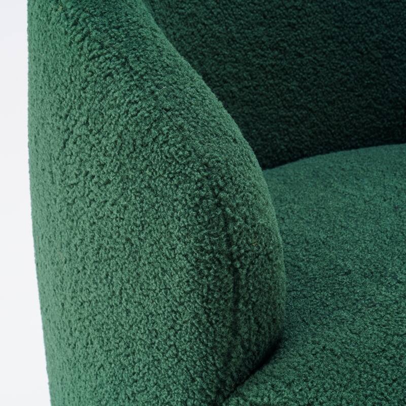 Teddy Fabric Swivel Accent Armchair Barrel Chair