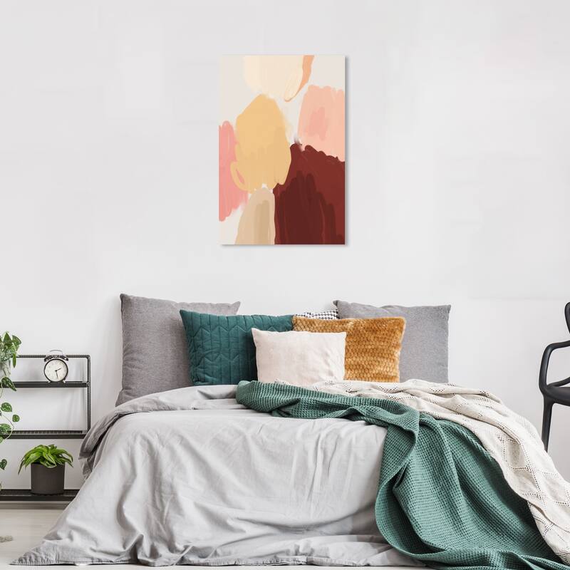 Wynwood Studio Canvas Abstract Compact Foundation Colors Pink and Light Pink Modern & Contemporary Wall Art Canvas Print - 36 x 24