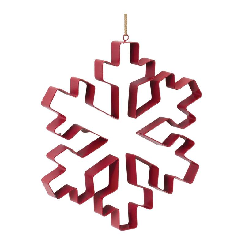 Snowflake Cookie Cutter Christmas Ornaments - 10.5" - Set of 4