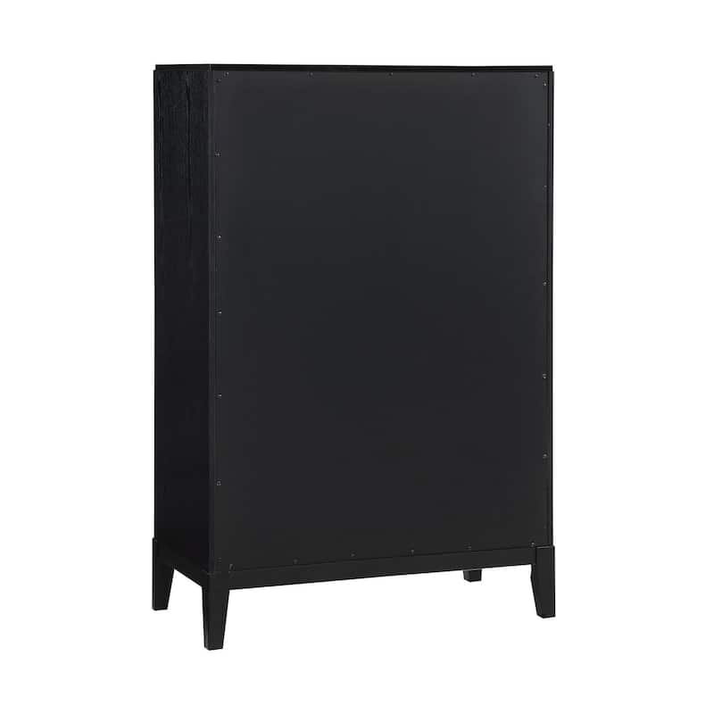 Mason Black 5-Drawer Chest