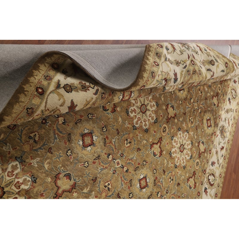 Hand Tufted Ziegler Area Rug Traditional Brown Wool Carpet