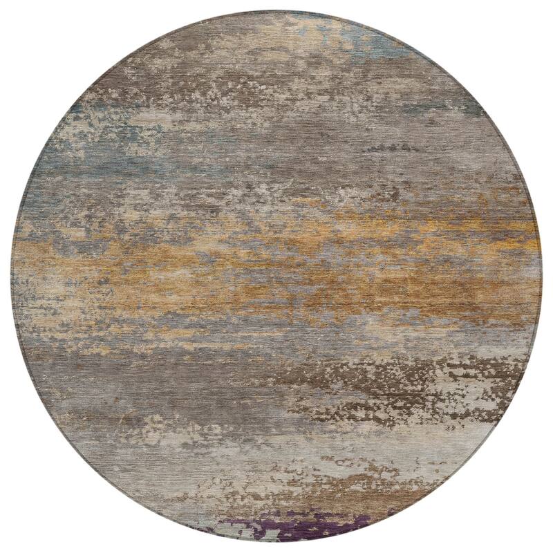 HomeRoots Abstract Transitional Rectangle Outdoor Rug