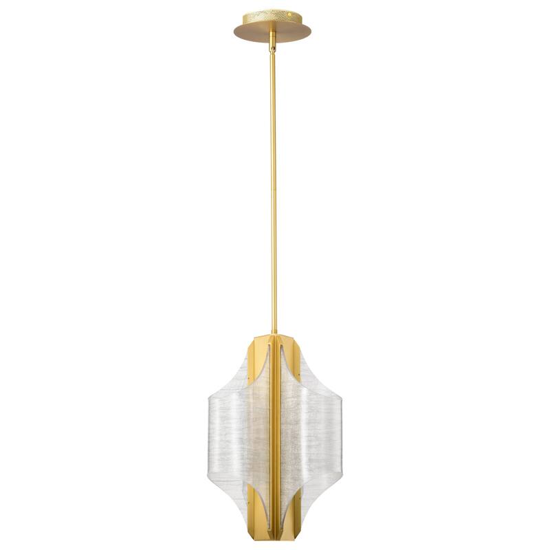 Idris LED 3 Light Pendant Vintage Brass Finish Light Guide Panels - Vintage Brass