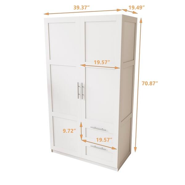 High wardrobe and kitchen cabinet with 2 doors - Bed Bath & Beyond ...