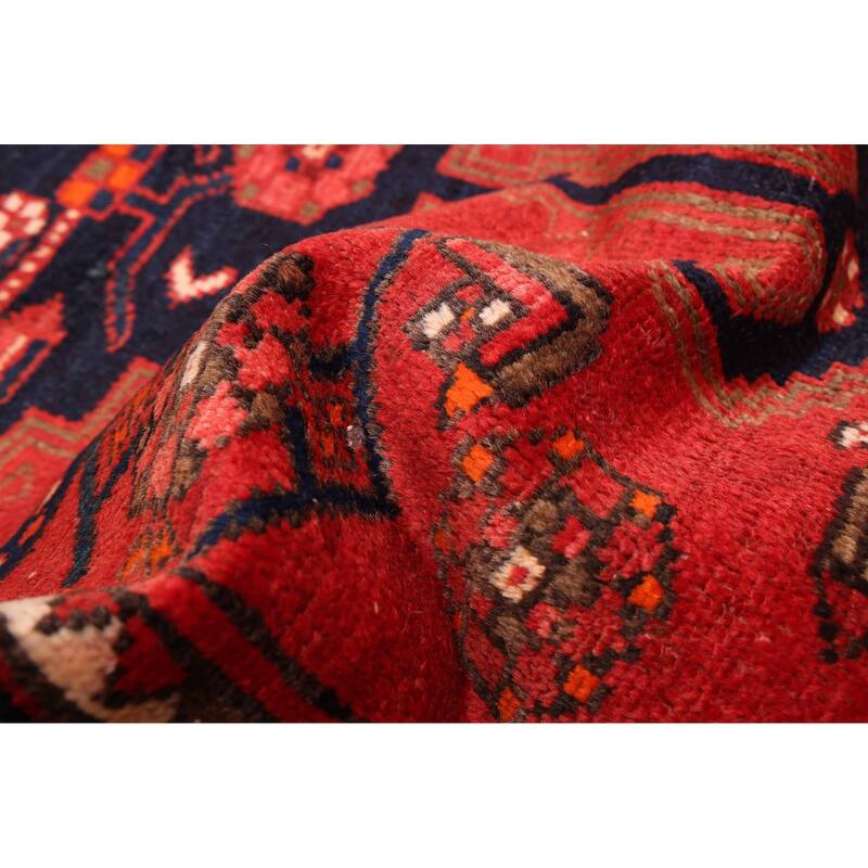 ECARPETGALLERY Hand-knotted Andelz Red Wool Rug - 4'3 x 7'7