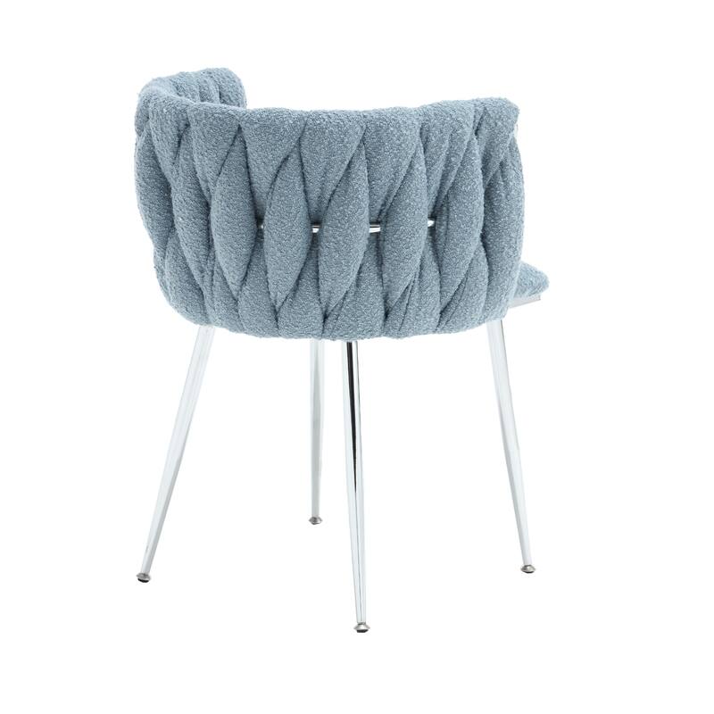 Leisure Velvet Dining Chairs With Metal Feet 2PC/SET