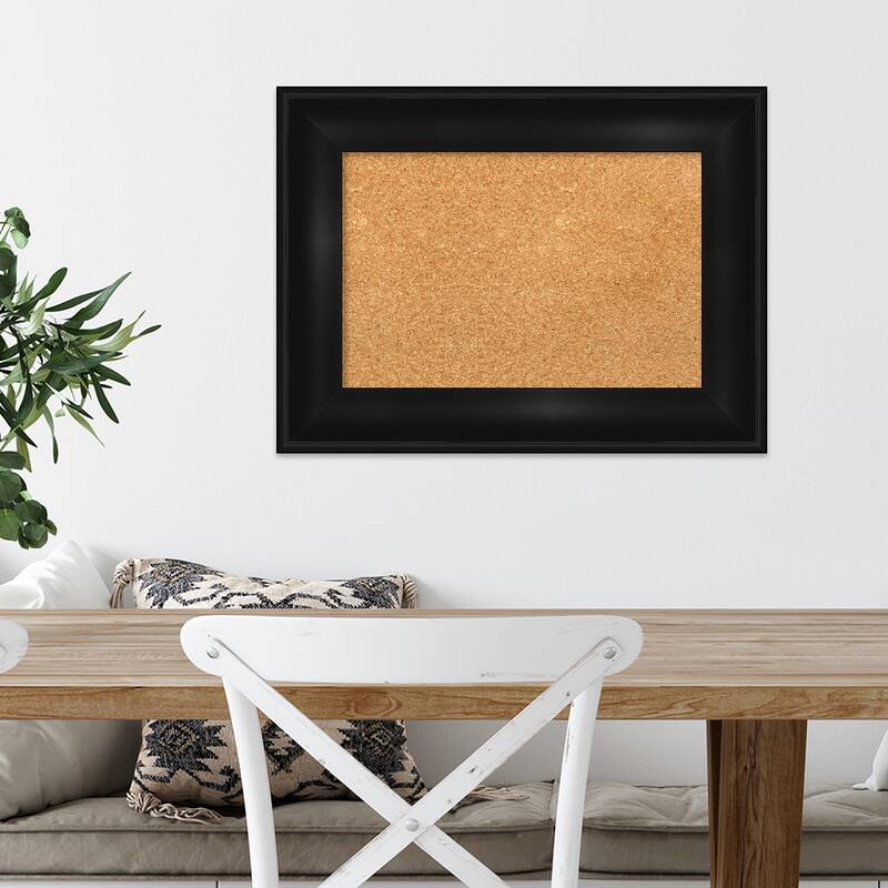 Grand Black Framed Cork Bulletin Memo Board