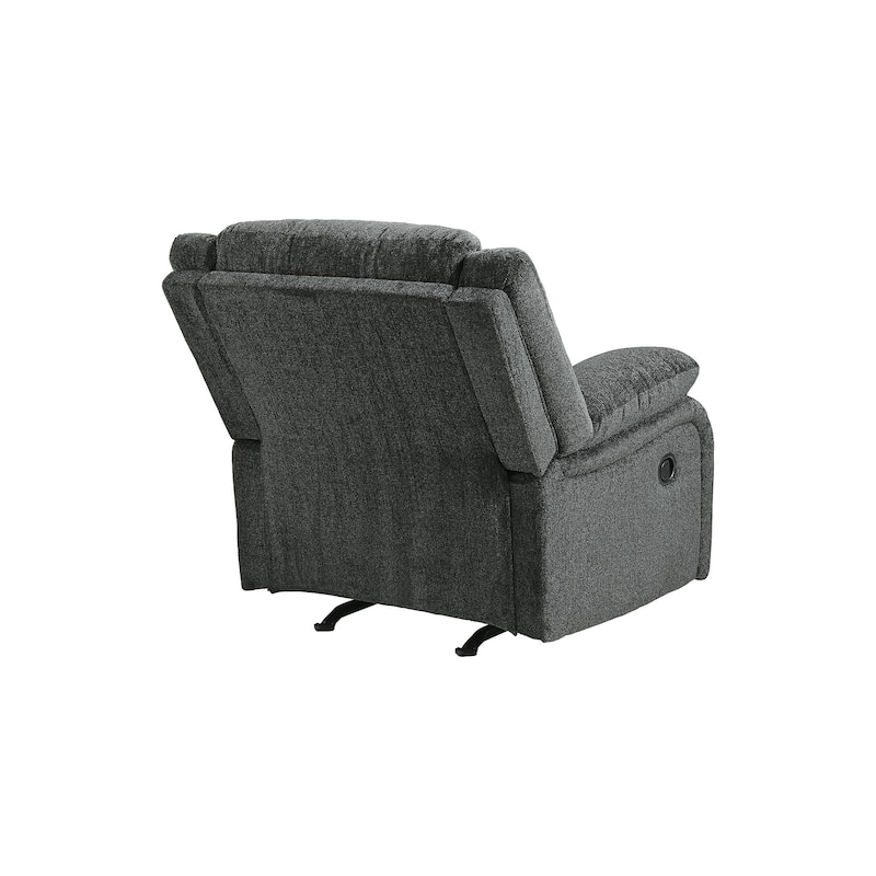 Draycoll Contemporary Rocker Recliner, Slate