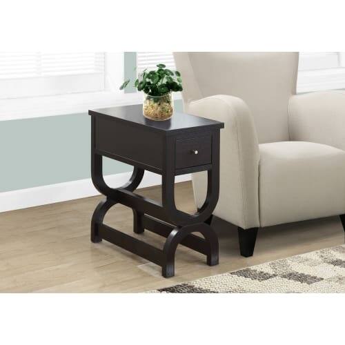 Shop Monarch Specialties I 3147 11 Inch Wide Wood End Table Cappuccino Overstock 19662464