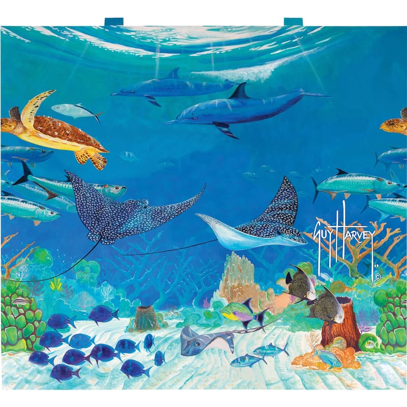 Tervis Guy Harvey Ocean Scene Made in USA Double Walled Insulated Travel Tumbler, Classic - 24oz Venture Lite Water Bottle
