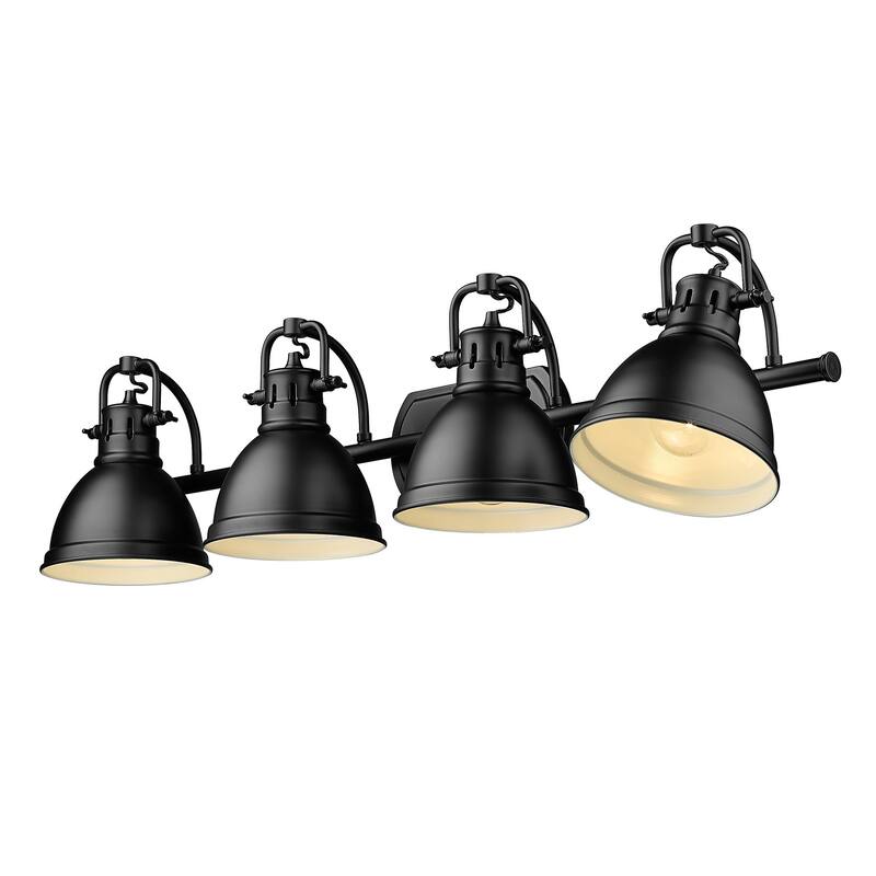 Golden Lighting 3602-BA4 BLK Duncan 4 Light 34" Wide Vanity Light with