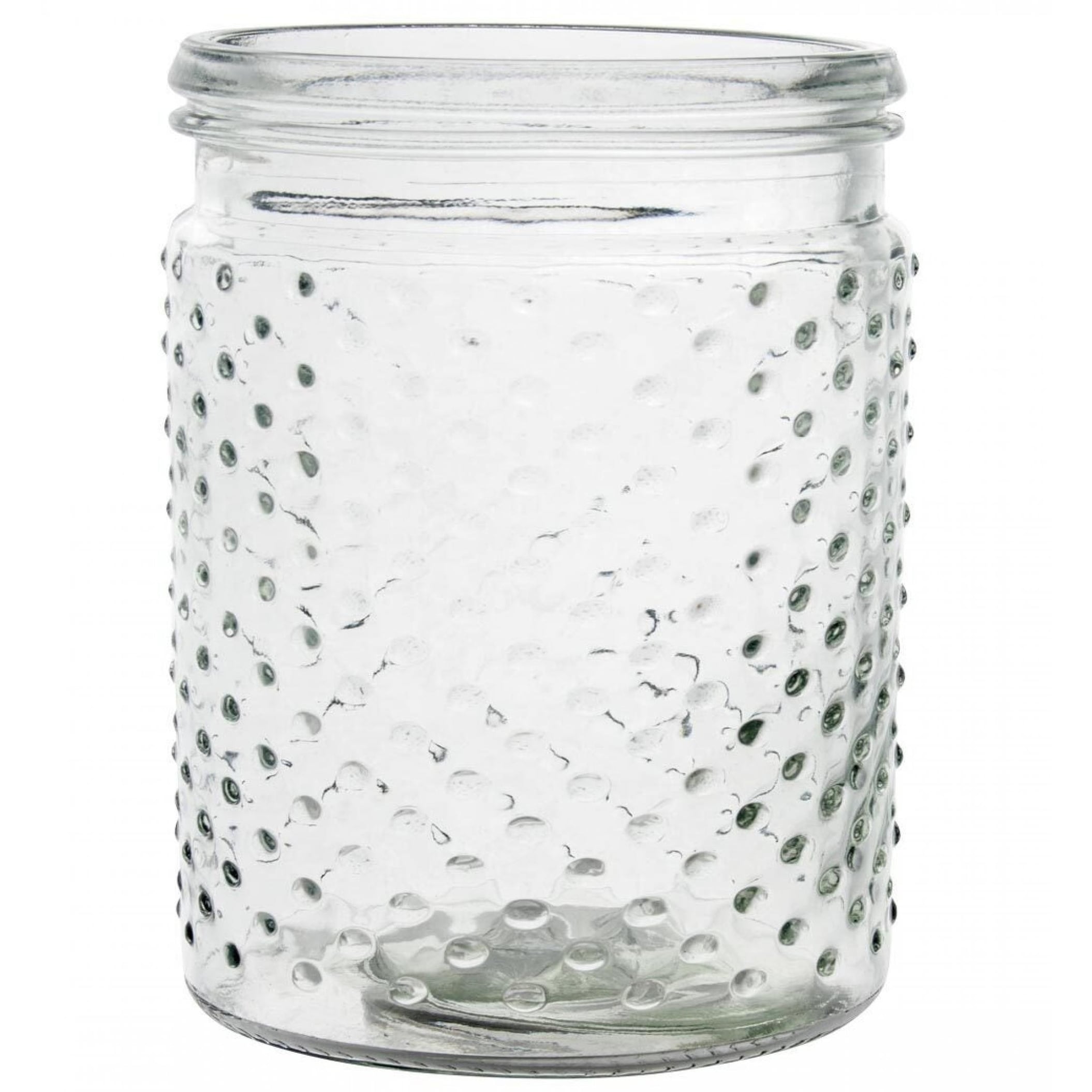 Clear Hobnail Glass Vase