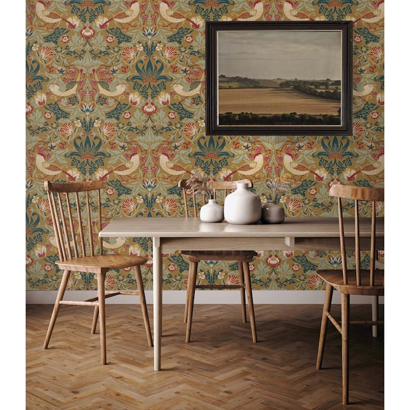 Seabrook Designs Fragaria Garden Non-Woven Unpasted Wallpaper