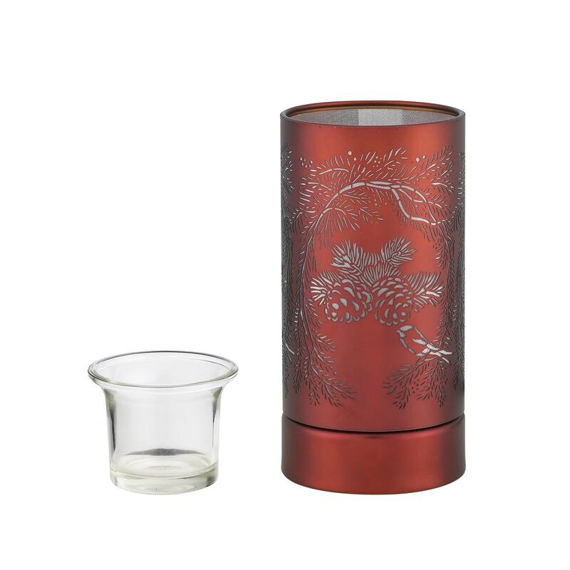 7" Touch lamp/Oil burner/Wax warmer-Copper Pinecones - 3.75*3.75*7