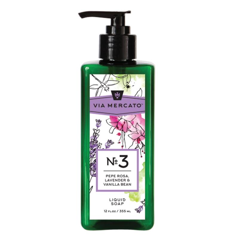 Via Mercato Liquid Hand Soap No 3 - Pepe Rose Lavender & Vanilla