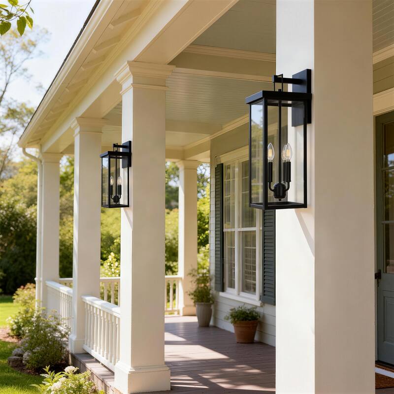 Outdoor Iron Rectangular Wall Light