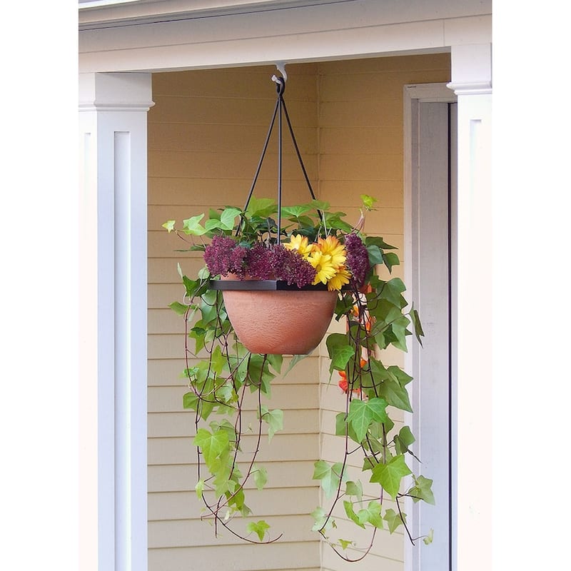 Achla Designs Lina II Modern Plant Hanger, 21.75 Inch Tall, Terra Cotta Finish