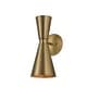 preview thumbnail 19 of 25, Rennnsan 2-Light Modern Industrial Cone Vanity Light in Brass/ Nickel