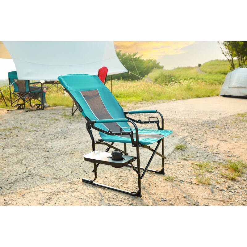 Camping Directors Chair, Heavy Duty,Oversized Portable Folding Chair With Side Table,Pocket For Beach