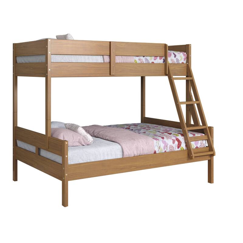Low Board Twin over Full Urban Oak Panel Bunkbed