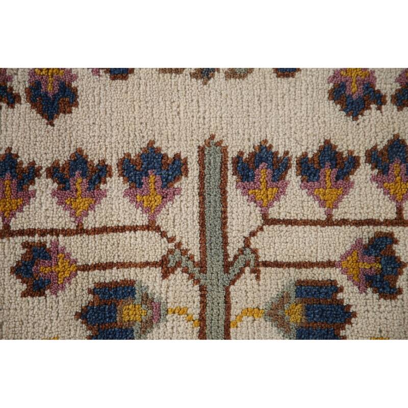 All-Over Kazak Area Rug Hand-Knotted Wool Carpet - 5'1"x 7'11"