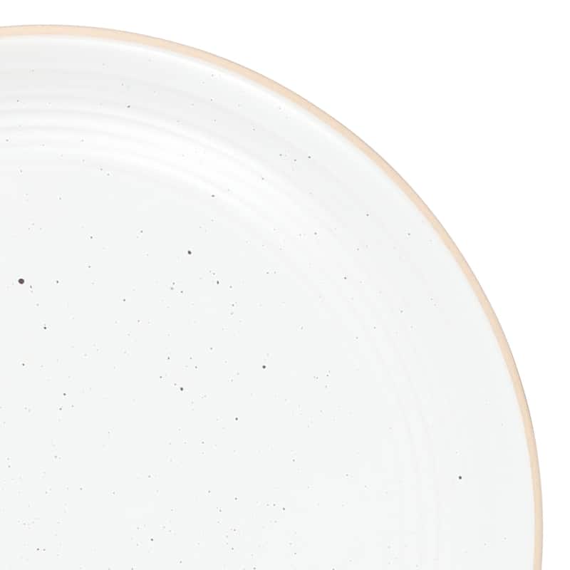 Gibson Home Dinah 16 Piece Double Bowl Stoneware Embossed Speckled Dinnerware Set