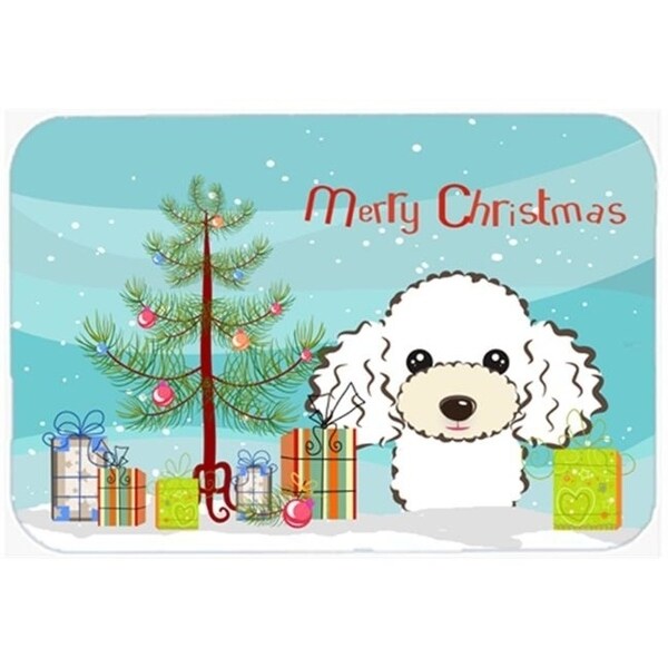 Carolines Treasures BB1629JMAT Christmas Tree & White Poodle Indoor or Outdoor Mat 24 x 36