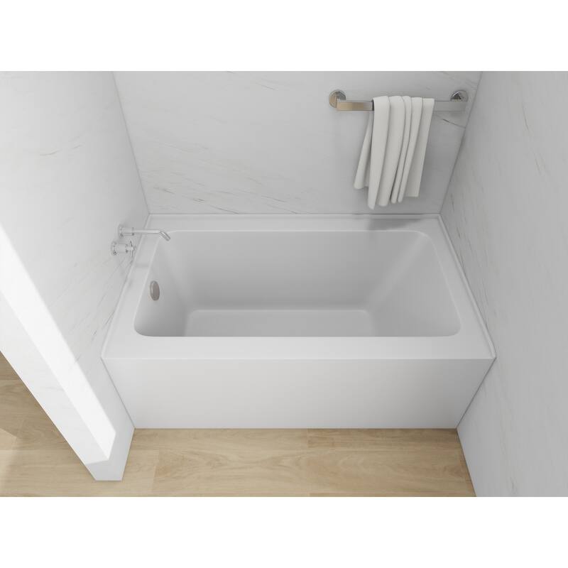 Vanity Art Alcove Soaking Acrylic Bathtub