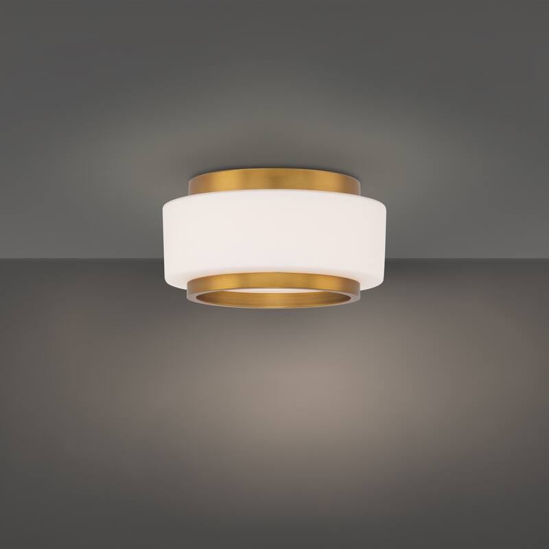 Preston 8in LED Flush Mount Selectable CCT 2700-3000-3500-4000K set to 2700K