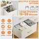 preview thumbnail 9 of 8, White Dresser for Bedroom with 8 Drawers TV Stand for 45" TV Bedroom Dresser Storage Organizers, Fabric Chest of Drawers