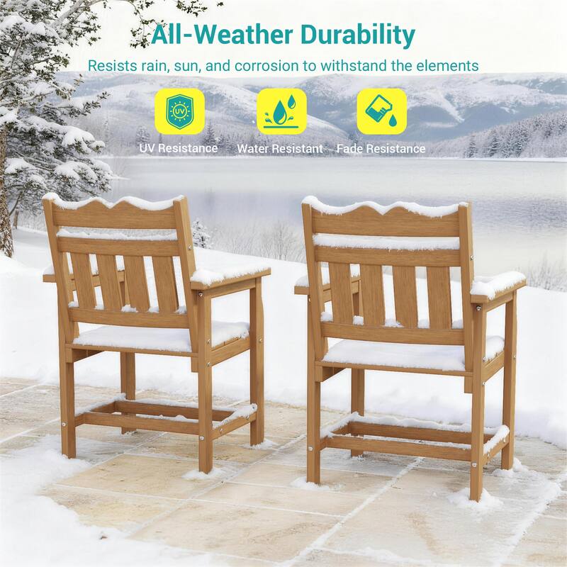 HIPS All-weather Outdoor Dining Chairs with 304 Hardware (Set of 2)