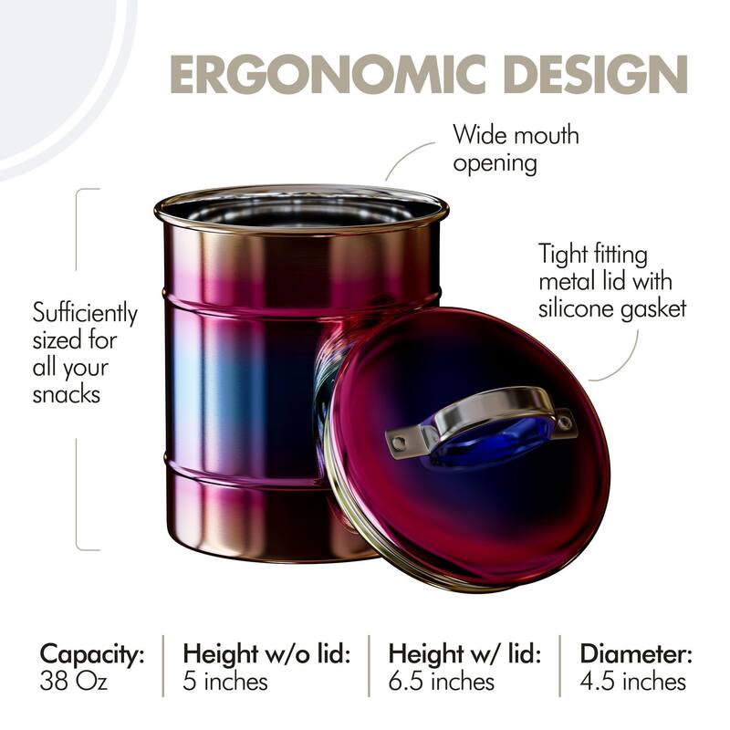 Amici Home Rainbow Metal Canister