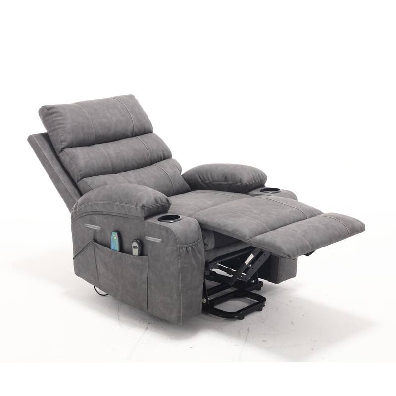 Large Size Electric Power Lift Recliner Chair Sofa with 8 Point Vibration Massage and Lumber Heat