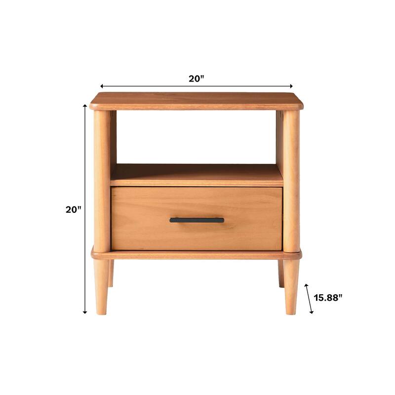 Middlebrook Designs Mid-Century Modern Solid Wood Spindle Nightstand (Set of 2)