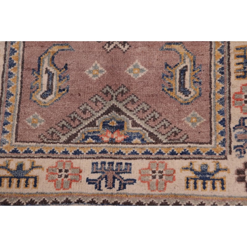 Rustic Kazak Julia Taupe/Beige Wool Rug - 2'0'' x 3'0''