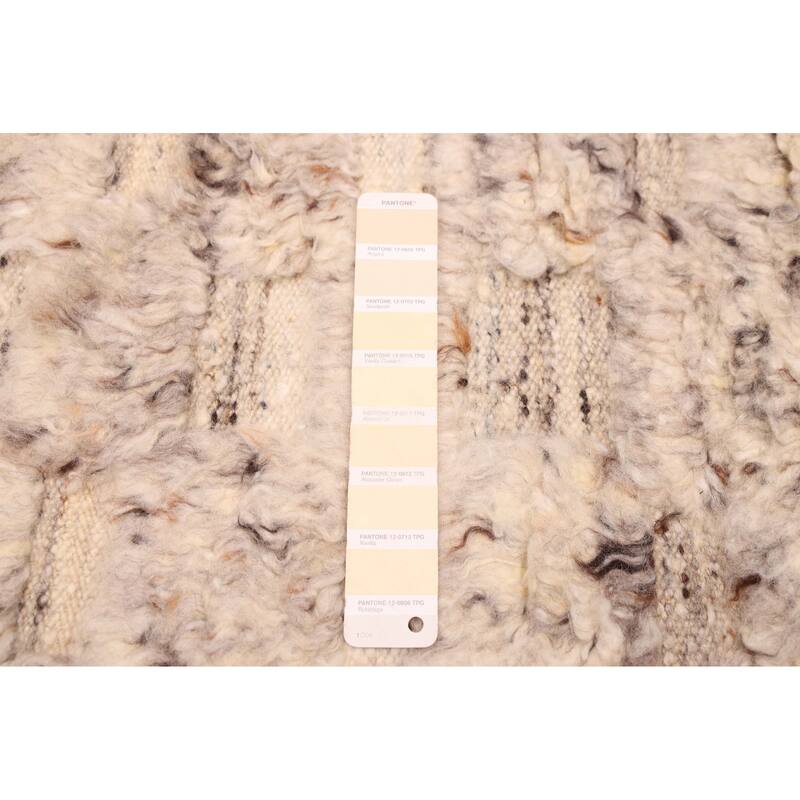 ECARPETGALLERY Hand-knotted Tangier Cream Wool Rug - 5'1 x 8'2