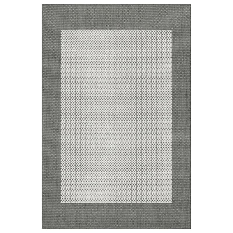 Dream Decor Rugs Pergola Quad Indoor Outdoor Area Rug - 2' x 3'7" - Gray/White