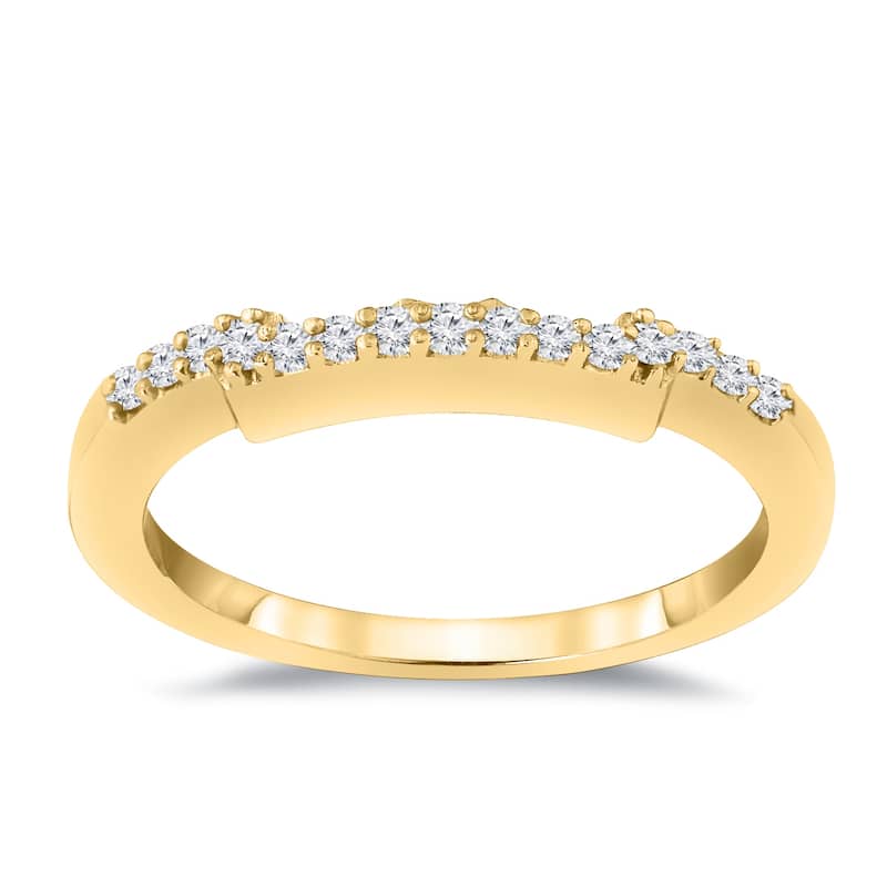 Auriya 14k Gold 1/2ctw Diamond Wedding Band
