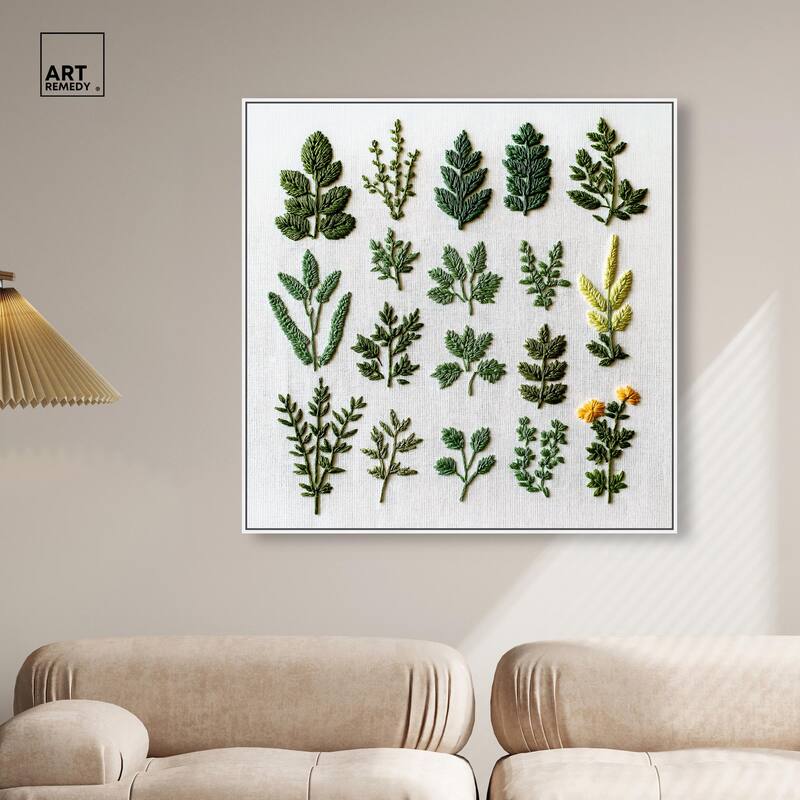 Stitched Sprout II Canvas by Art Remedy