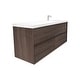 preview thumbnail 21 of 39, Selina 60" Wall Mounted Vanity with Single Sink on the Right Matte - Red Oak