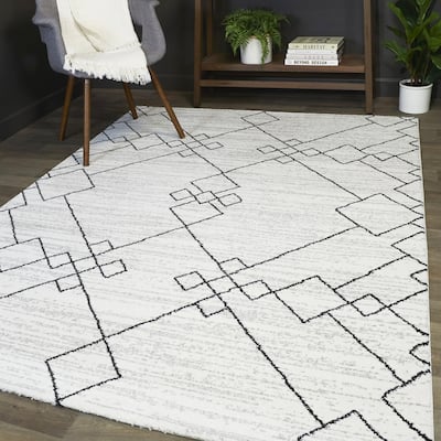 Alberto Transitional Geometric Area Rug