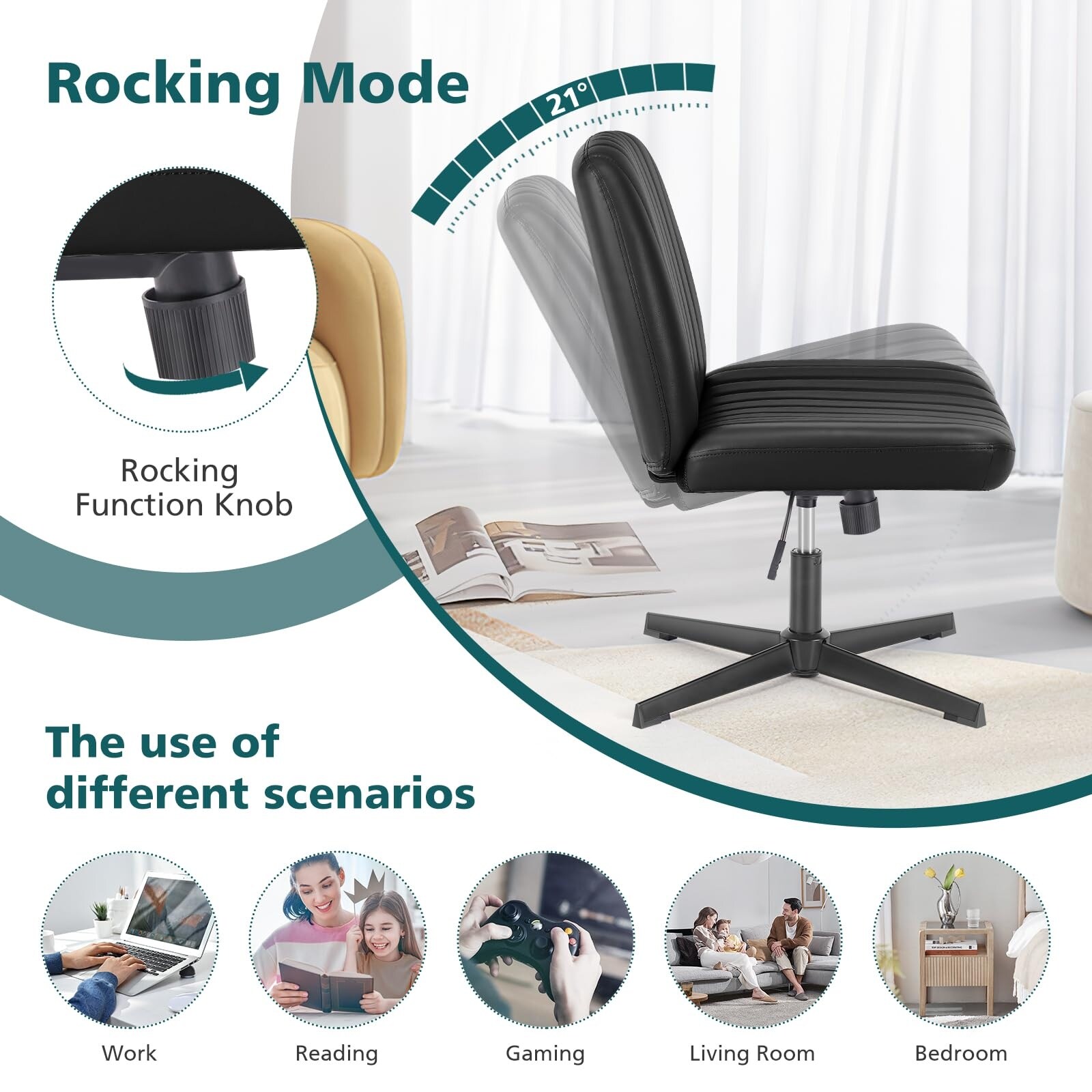 Bowthy armless office discount chair