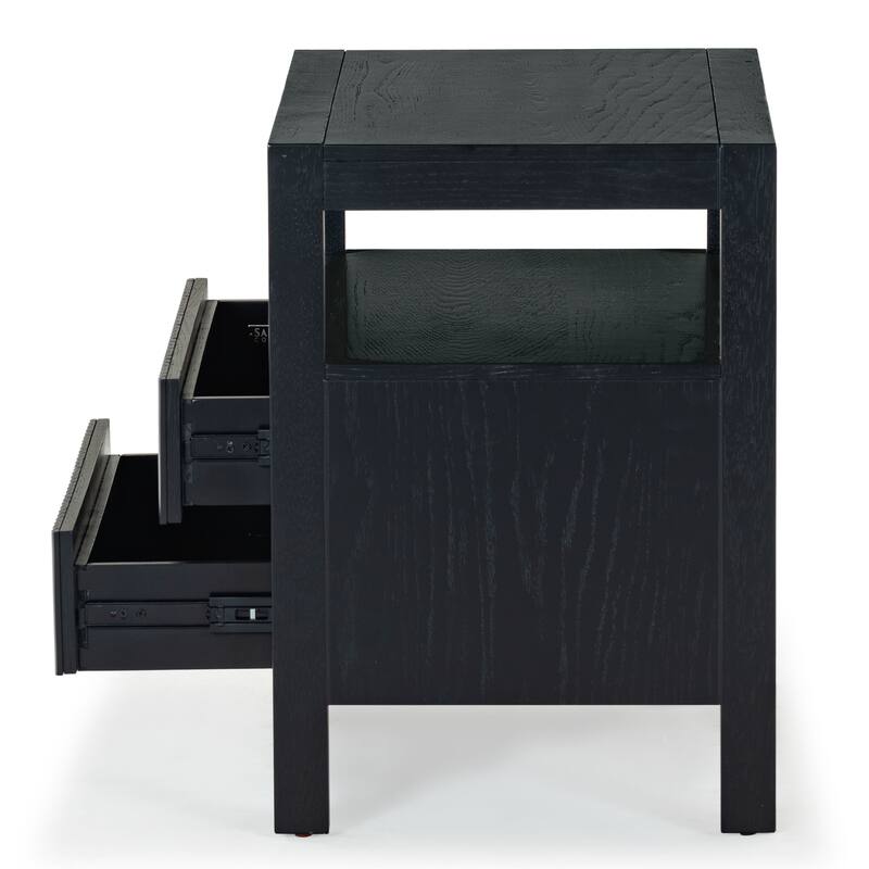 SAFAVIEH Couture Shelbie 2-Drawer Reeded Nightstand, Fully Assembled