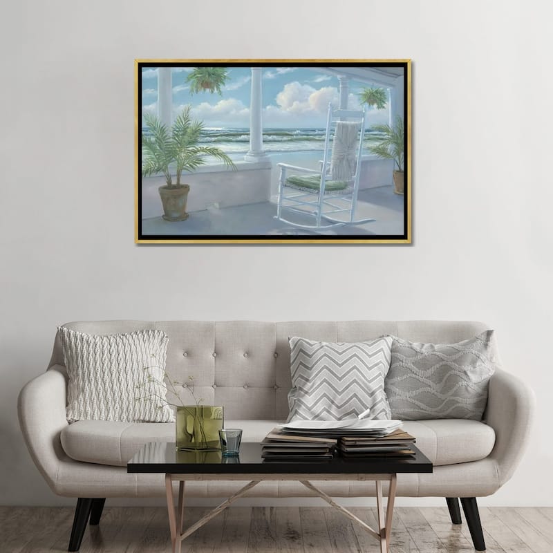 iCanvas "Coastal Porch I" by Georgia Janisse Framed Canvas Print