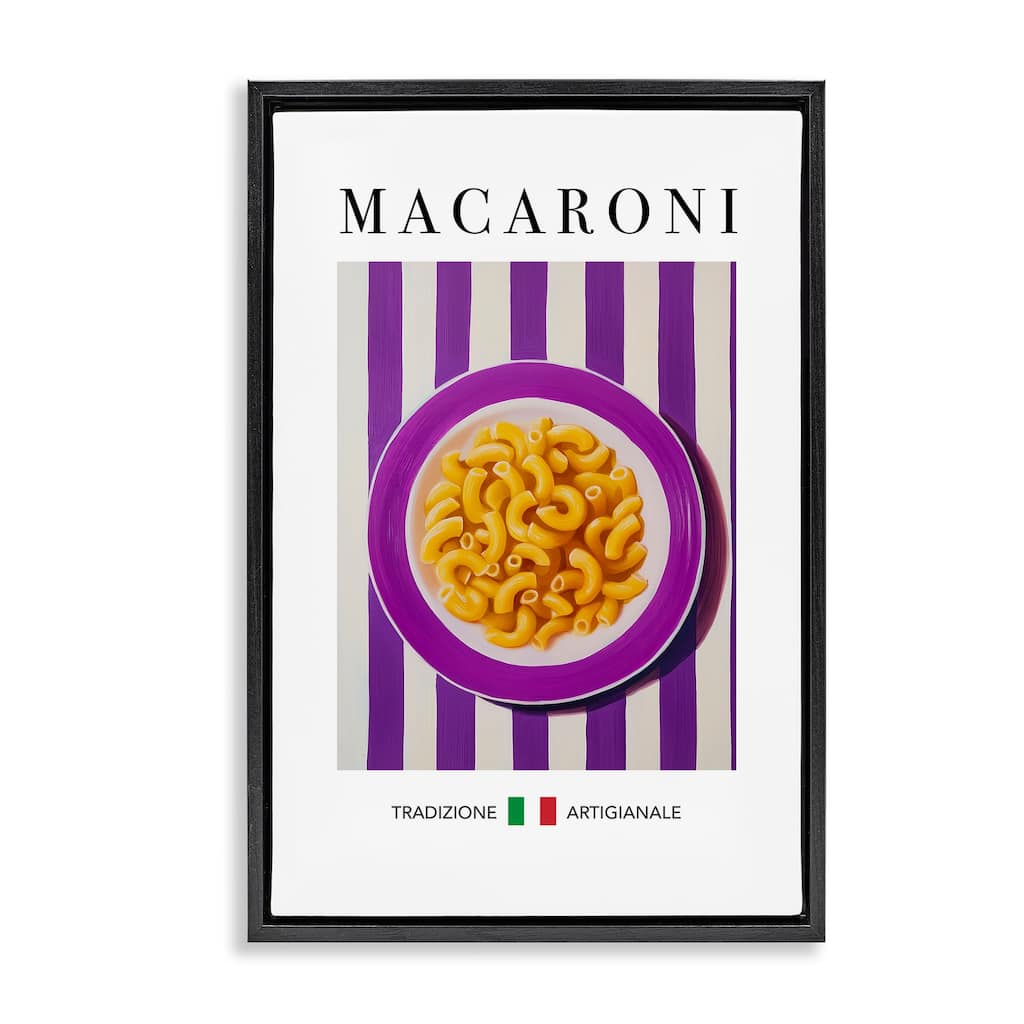 Stupell Traditional Macaroni Pasta Framed Floater Canvas Wall Art Design By Andreas Magnusson