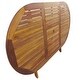 vidaXL Outdoor Dining Set 7 Piece Folding Solid Eucalyptus Wood Garden Patio - Thumbnail 3